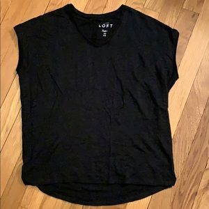 Black linen T-shirt